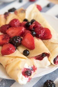 Berries and Cream Crepes - 30 Delicious Crepes That Will Make Your Day