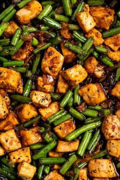 Black Pepper Tofu Green Beans - 30 Best Spicy Tofu Dishes For Dinner