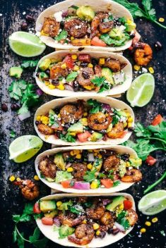Blackened Cajun Shrimp Tacos with Avocado Salsa - 30 Crazy Good Shrimp Tacos On The Go