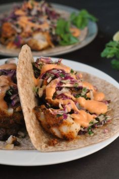 Blackened Fish Tacos with Cilantro Slaw and Sriracha Mayo - 30 Best Fish Tacos That Will Change Your Mind Of Fish
