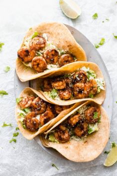 Blackened Shrimp Tacos with Smashed Avocados - 30 Crazy Good Shrimp Tacos On The Go