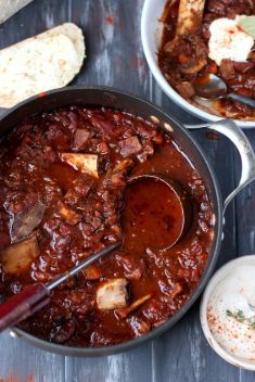 Braised Beef Short Rib Chili with Horseradish Sour Cream - 30 Best Recipes For Braised Beef For Dinner