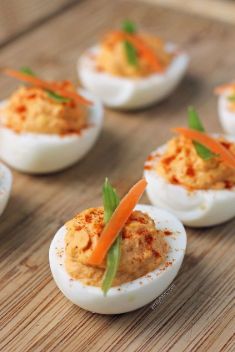Buffalo Deviled Eggs - 30 Delicious Homemade Egg Snacks On The Go