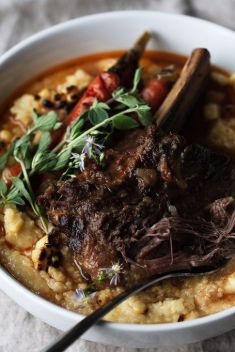 Citrus Chili Braised Short Ribs with Carrots and Charred Corn Polenta - 30 Best Recipes For Braised Beef For Dinner