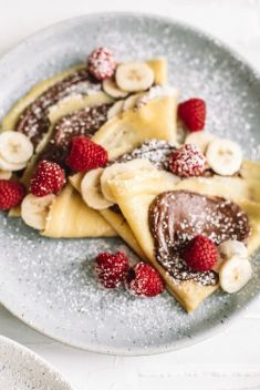 Classic Sweet French Crepes with Banana and Nutella - 30 Delicious Crepes That Will Make Your Day