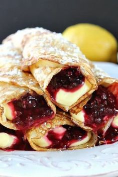 Cream Cheese Lemonade Blackberry Crepes - 30 Delicious Crepes That Will Make Your Day