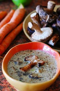 Creamy Mushroom Soup with Shiitake - 30 Super Healthy and Delicious Mushroom Soups