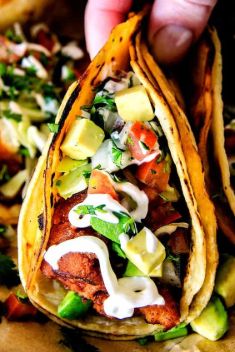 Crispy Baja Fish Tacos with Pico de Gallo White Sauce - 30 Best Fish Tacos That Will Change Your Mind Of Fish