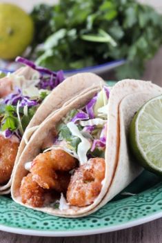 Crispy Sweet Chili Shrimp Tacos with Cilantro Slaw 1 - 30 Crazy Good Shrimp Tacos On The Go