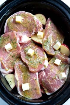 Crockpot Ranch Pork Chops and Potatoes - 30 Fabulous Dinners With Slow Cooker Potatoes
