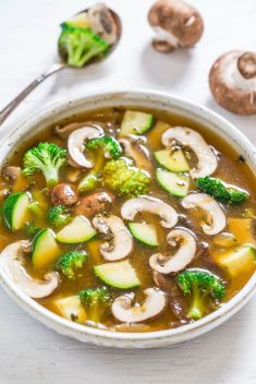 Easy 30 Minute Mushroom Vegetable Soup - 30 Super Healthy and Delicious Mushroom Soups