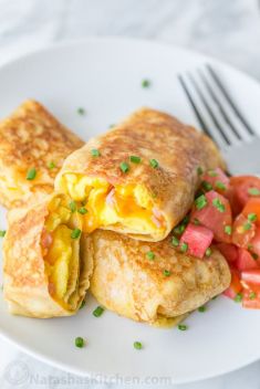 Egg Ham and Cheese Crepe Pockets - 30 Delicious Crepes That Will Make Your Day