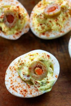 Green Olive Deviled Eggs - 30 Delicious Homemade Egg Snacks On The Go