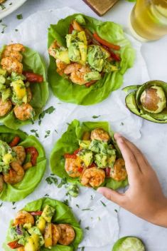 Grilled Shrimp Tacos topped with Mango Avocado Salsa - 30 Crazy Good Shrimp Tacos On The Go