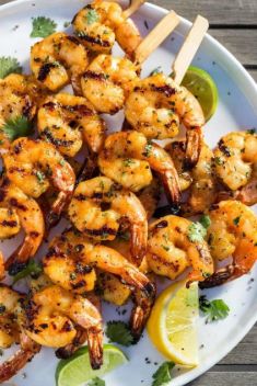 Grilled Shrimp with Honey Garlic Sauce - 30 Ridiculously Good Recipes For Shrimp Skewers