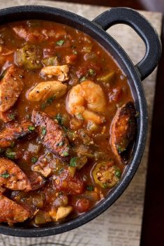 Gumbo laya Stew with Spicy Sausage Chicken and Shrimp - 30 Super Delicious Sausage Soups For A Crowd
