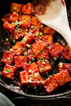 Korean Tofu with Spicy Korean Ketchup - 30 Best Spicy Tofu Dishes For Dinner