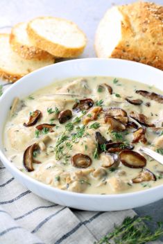 Low Carb Chicken and Mushroom Soup - 30 Super Healthy and Delicious Mushroom Soups