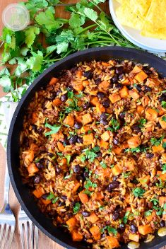 Mexican Chorizo Sweet Potato and Black Bean Rice Skillet - Here Are 30 Best Recipes For Chorizo Sausage
