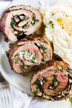 Mushroom And Spinach Stuffed Flank Steak - 25 Best Recipes For Stuffed Flank Steak