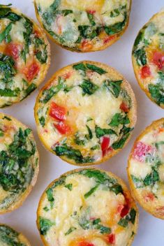 Red Pepper Spinach Egg Muffins - 30 Delicious Homemade Egg Snacks On The Go