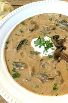 Rustic Hungarian Mushroom Soup - 30 Super Healthy and Delicious Mushroom Soups
