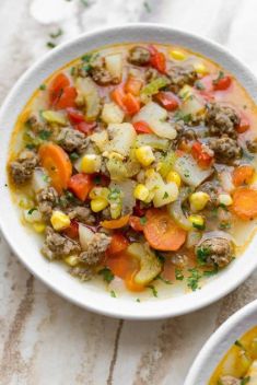 Sausage and Vegetable Soup - 30 Super Delicious Sausage Soups For A Crowd