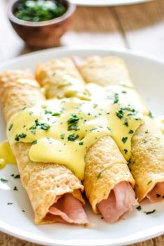 Savory Herb Crepes with Hollandaise - 30 Delicious Crepes That Will Make Your Day