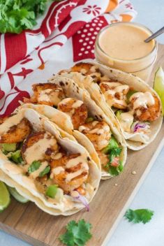 Shrimp Tacos with Pineapple Chipotle Sauce - 30 Crazy Good Shrimp Tacos On The Go