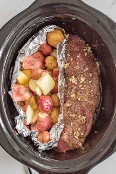 Slow Cooker Pork Tenderloin and Potatoes - 30 Fabulous Dinners With Slow Cooker Potatoes