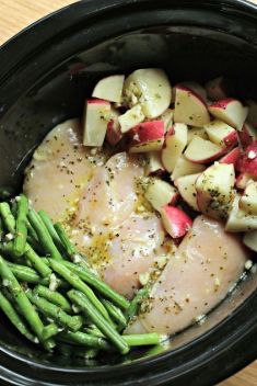 Slow Cooker Seasoned Chicken Potatoes Green Beans - 30 Fabulous Dinners With Slow Cooker Potatoes