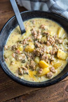 Slow Cooker Zuppa Toscana - 30 Super Delicious Sausage Soups For A Crowd