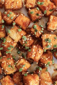 Spicy Honey Garlic Tofu Bites - 30 Best Spicy Tofu Dishes For Dinner