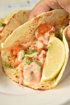 Spicy Shrimp Tacos with Cabbage Cilantro Slaw - 30 Crazy Good Shrimp Tacos On The Go