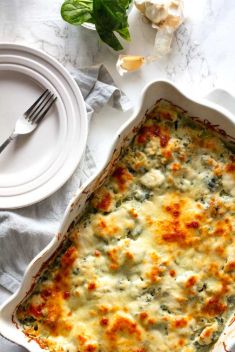Spinach Artichoke Chicken Casserole - 30 “Addictive” Keto Chicken Dishes For Dinner