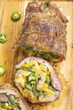 Spinach Cheese and Chili Stuffed Flank Steak - 25 Best Recipes For Stuffed Flank Steak