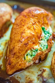 Spinach Stuffed Chicken Breast - 30 “Addictive” Keto Chicken Dishes For Dinner