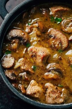 Steak and Ale Soup with Mushrooms - 30 Super Healthy and Delicious Mushroom Soups