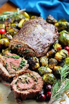 Stuffed Flank Steak Recipe with Roasted Brussel Sprouts - 25 Best Recipes For Stuffed Flank Steak