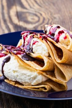 Sweet Cheese Filled Crepes - 30 Delicious Crepes That Will Make Your Day