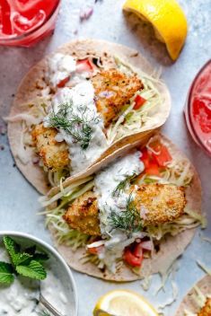 Tzatziki Fish Tacos - 30 Best Fish Tacos That Will Change Your Mind Of Fish
