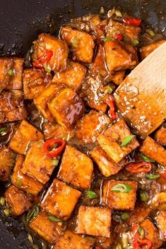 Vegan Spicy Black Pepper Tofu - 30 Best Spicy Tofu Dishes For Dinner