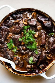 Wine Braised Beef with Mushrooms - 30 Best Recipes For Braised Beef For Dinner