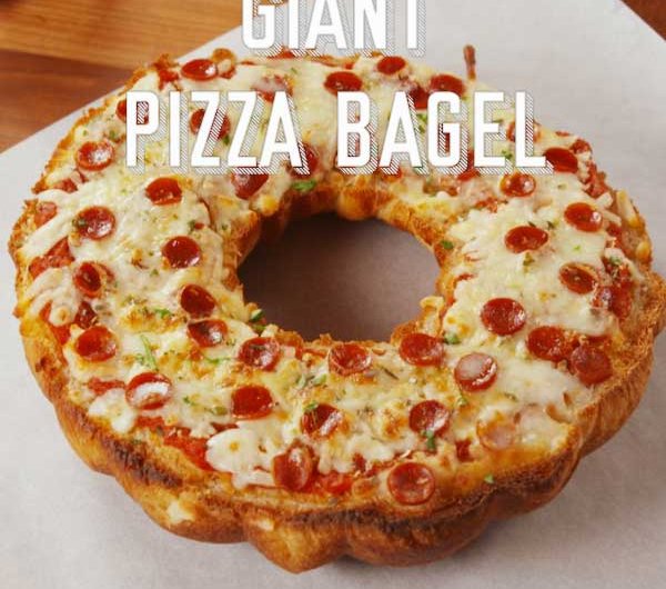 Giant Pizza Bagel
