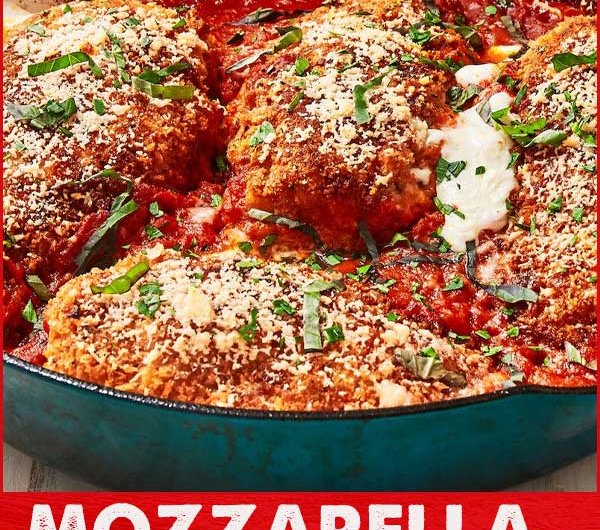Mozzarella-Stuffed Chicken Parm