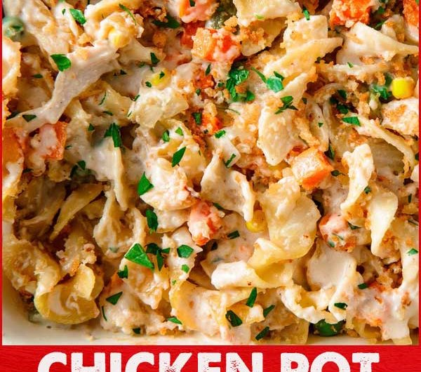 Chicken Pot Pie Noodle Bake