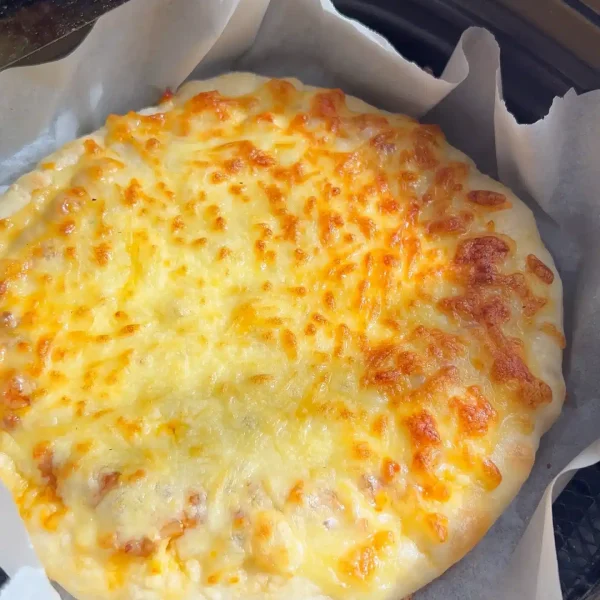 Air Fryer Beef and Cheese Pizza