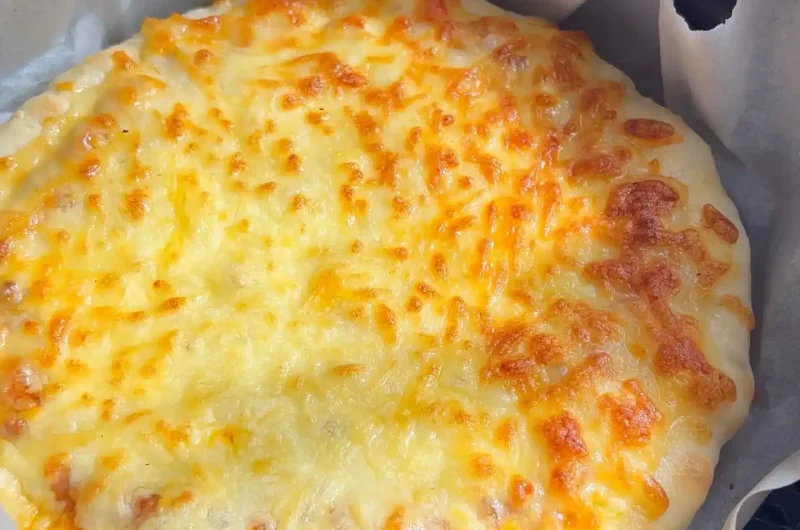 Air Fryer Beef and Cheese Pizza