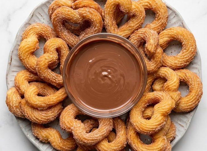 Sweet & Crispy Heart-Shaped Churros