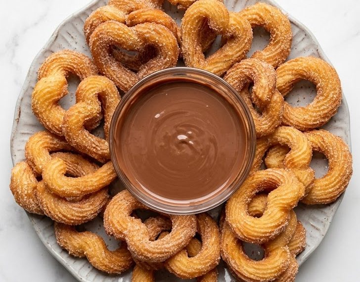 Sweet & Crispy Heart-Shaped Churros